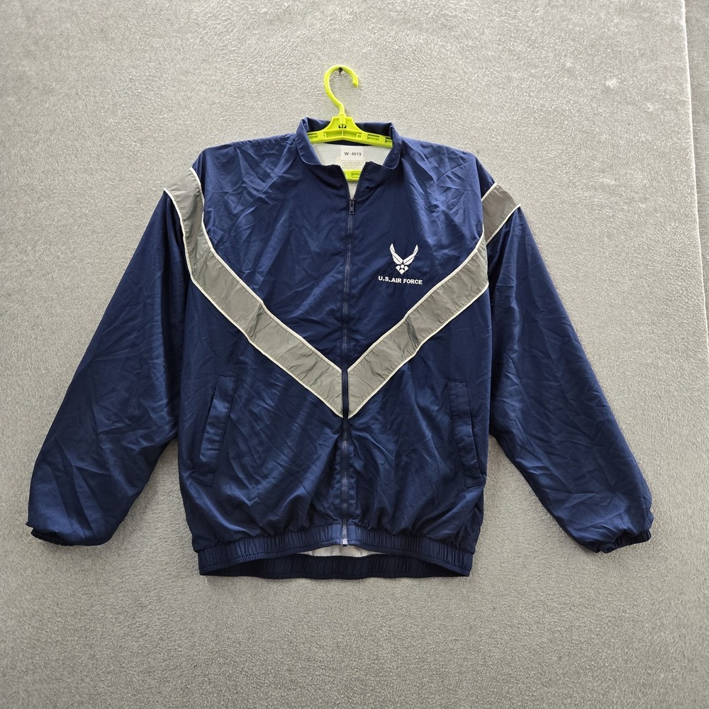 US Air Force Men Jacket SMALL REGULAR Navy Embroidered Colorblock